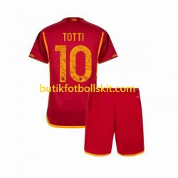 AS Roma Totti 10 Barn Hemma Matchtröja 2023/24 Kortärmad