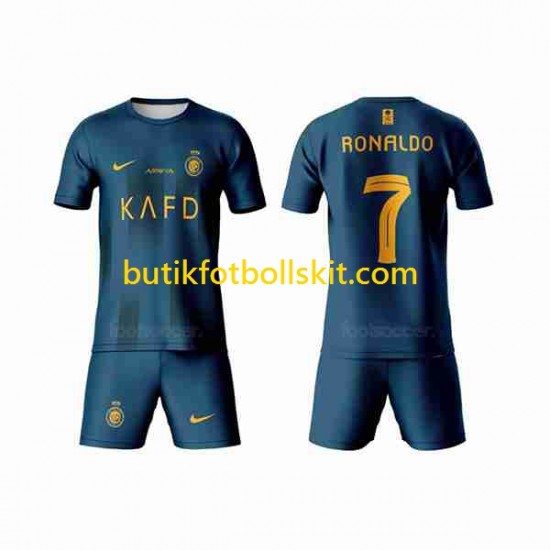 Al-Nassr Ronaldo 7 Barn Borta Matchtröja 2023/24 Kortärmad