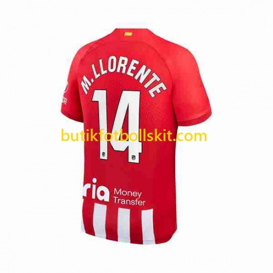 Atlético Madrid 2 Marcos Llorente 14 Män Hemma Matchtröja 2023/24 Kortärmad