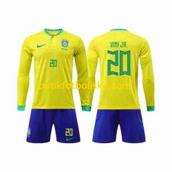 Brasilien Vinicius Junior 20 Barn Hemma Matchtröja World Cup 2022 Långärmad
