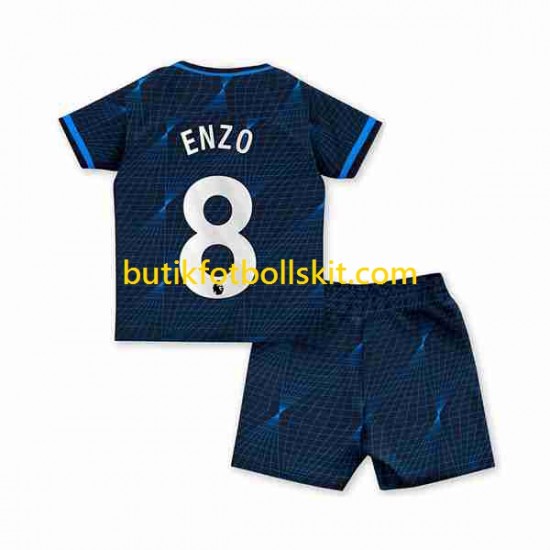 Chelsea Enzo Fernandez 8 Barn Borta Matchtröja 2023/24 Kortärmad