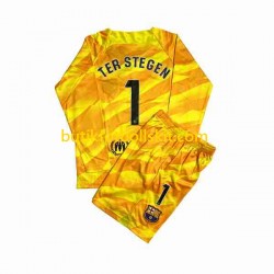 FC Barcelona Ter Stegen 1 Målvakt Barn Fjärdes Matchtröja 2023/24 Långärmad