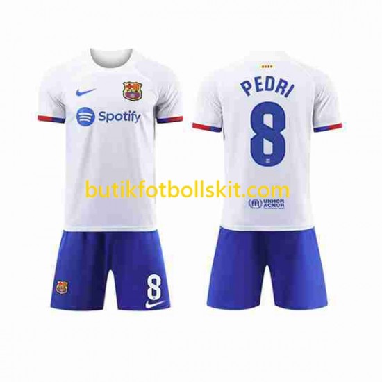 FC Barcelona Pedri 8 Barn Borta Matchtröja 2023/24 Kortärmad