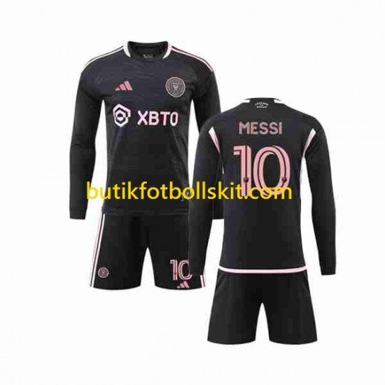 Inter Miami Lionel Messi 10 Barn Borta Matchtröja 2023/24 Långärmad