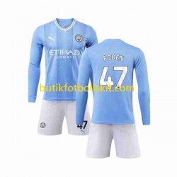Manchester City Phil Foden 47 Barn Hemma Matchtröja 2023/24 Långärmad