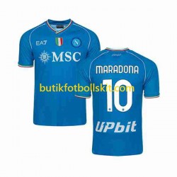 SSC Napoli Maradona 10 Män Hemma Matchtröja 2023/24 Kortärmad