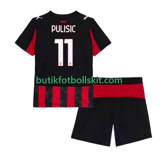 AC Milan Christian Pulisic 11 Barn Hemma Matchtröja 2025/26 Kortärmad