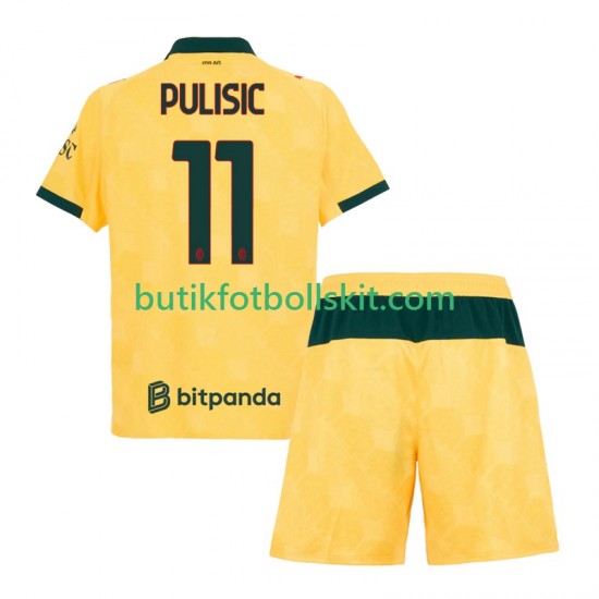 AC Milan Christian Pulisic 11 Barn Tredje Matchtröja 2025/26 Kortärmad
