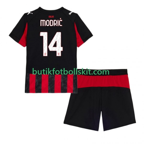 AC Milan Modrić Luca 14 Barn Hemma Matchtröja 2025/26 Kortärmad