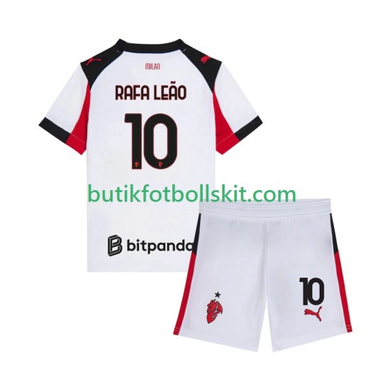 AC Milan Rafael Leao 10 Barn Borta Matchtröja 2025/26 Kortärmad