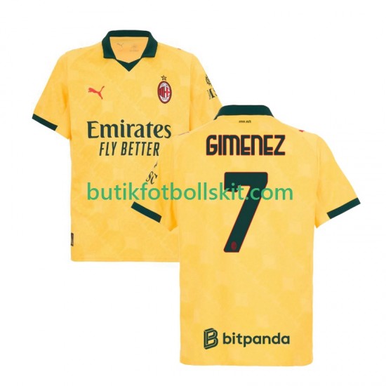 AC Milan Santiago Gimenez 7 Män Tredje Matchtröja 2025/26 Kortärmad