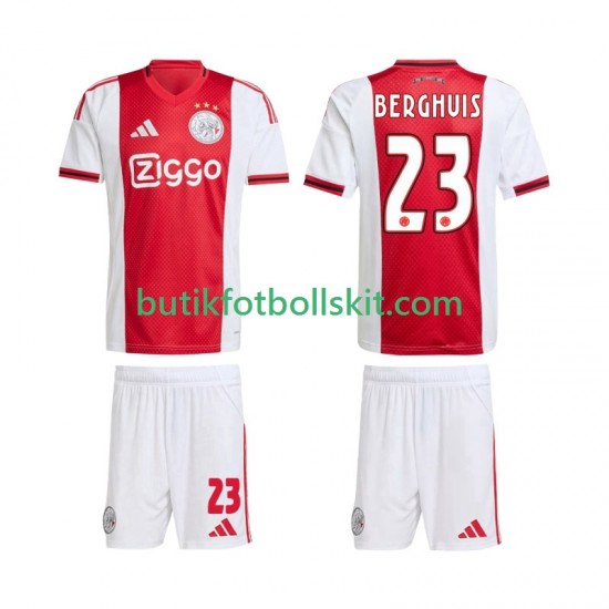 AFC Ajax Steven Berghuis 23 Barn Hemma Matchtröja 2025/26 Kortärmad