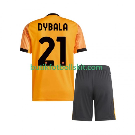 AS Roma Dybala 21 Barn Borta Matchtröja 2025/26 Kortärmad