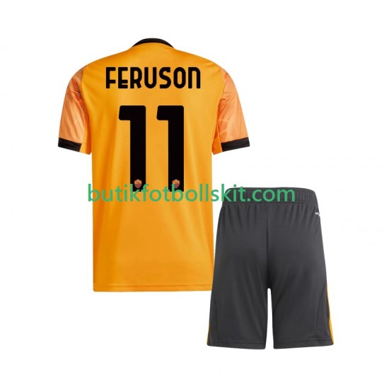 AS Roma Evan Ferguson 11 Barn Borta Matchtröja 2025/26 Kortärmad