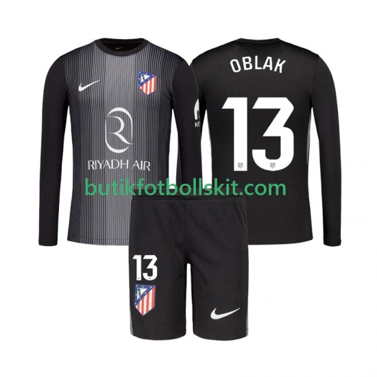 Atlético Madrid Jan Oblak 13 Målvakt Barn Borta Matchtröja 2025/26 Långärmad