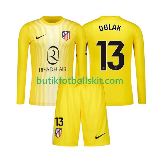 Atlético Madrid Jan Oblak 13 Målvakt Barn Hemma Matchtröja 2025/26 Långärmad