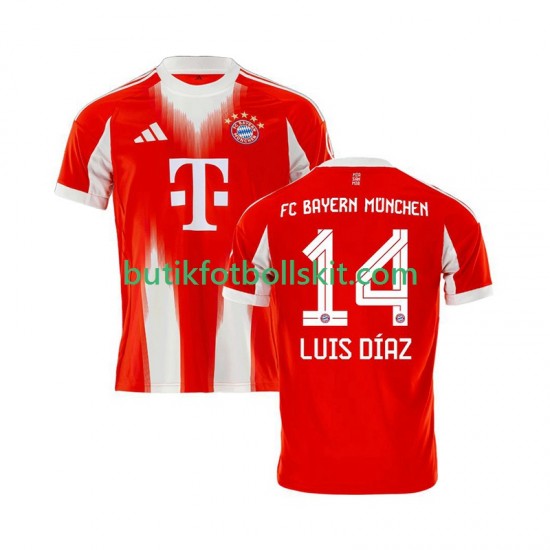 FC Bayern München Luis Diaz 14 Män Hemma Matchtröja 2025/26 Kortärmad