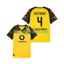 Borussia Dortmund Nico Schlotterbeck 4 Män Hemma Matchtröja 2025/26 Kortärmad