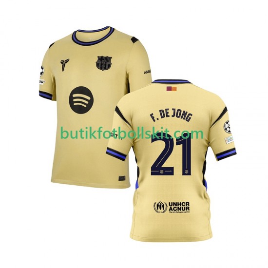 FC Barcelona Frenkie de Jong 21 Champions League Män Borta Matchtröja 2025/26 Kortärmad