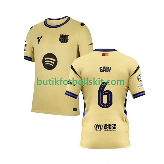 FC Barcelona Gavi 6 Champions League Män Borta Matchtröja 2025/26 Kortärmad