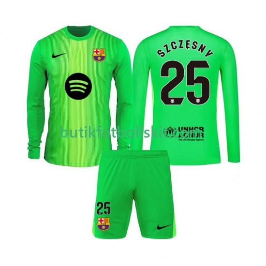FC Barcelona Szczesny 25 Målvakt Barn Hemma Matchtröja 2025/26 Långärmad