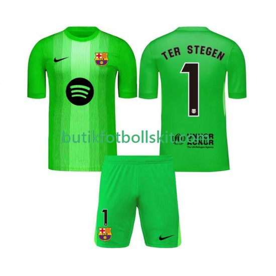 FC Barcelona Ter Stegen 1 Målvakt Barn Hemma Matchtröja 2025/26 Kortärmad