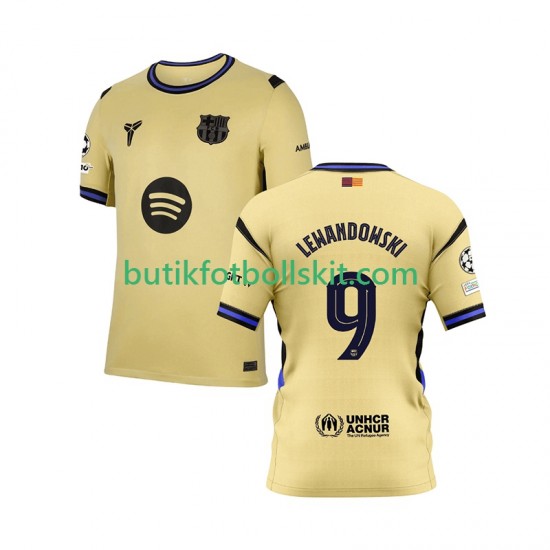 FC Barcelona Robert Lewandowski 9 Champions League Män Borta Matchtröja 2025/26 Kortärmad