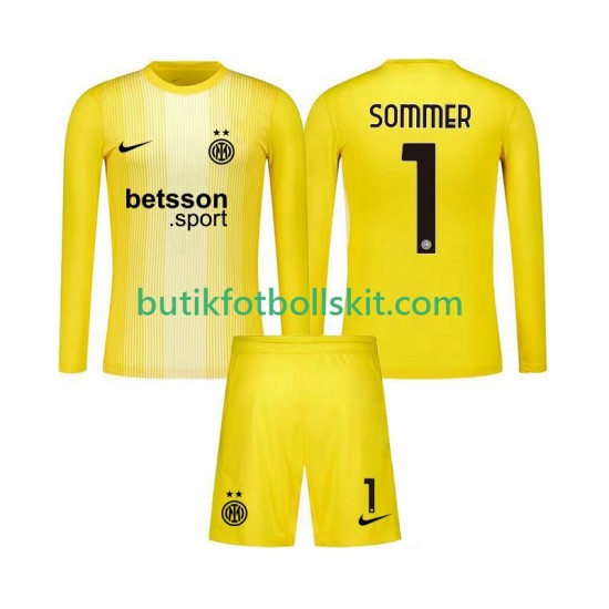 Inter Milan Yann Sommer 1 Målvakt Barn Borta Matchtröja 2025/26 Långärmad