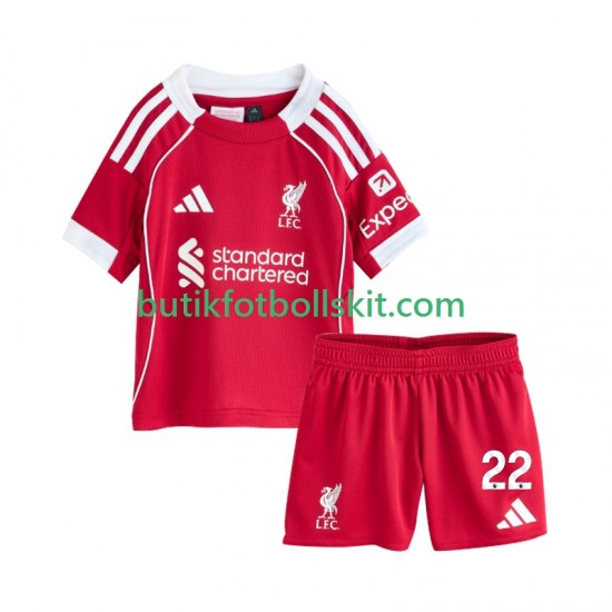 Liverpool Hugo Ekitike 22 Barn Hemma Matchtröja 2025/26 Kortärmad