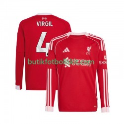 Liverpool Virgil van Dijk 4 Män Hemma Matchtröja 2025/26 Långärmad