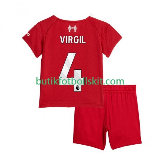 Liverpool Virgil van Dijk 4 Barn Hemma Matchtröja 2025/26 Kortärmad