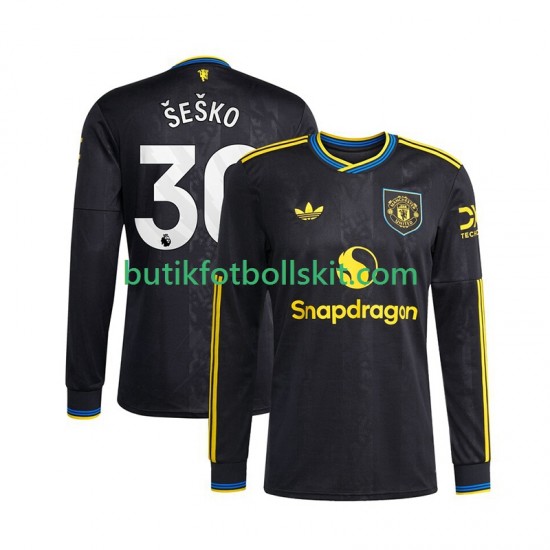 Manchester United Benjamin Sesko 30 Män Tredje Matchtröja 2025/26 Långärmad