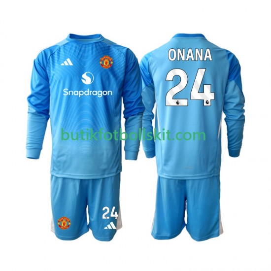 Manchester United Andre Onana 24 Målvakt Barn Hemma Matchtröja 2025/26 Långärmad