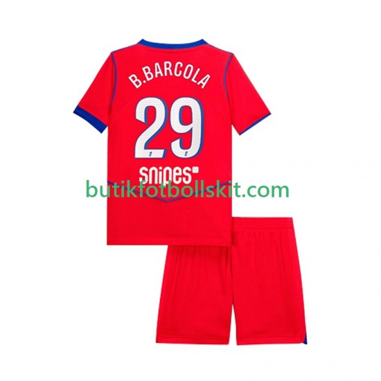 Paris Saint-Germain Bradley Barcola 29 Barn Tredje Matchtröja 2025/26 Kortärmad