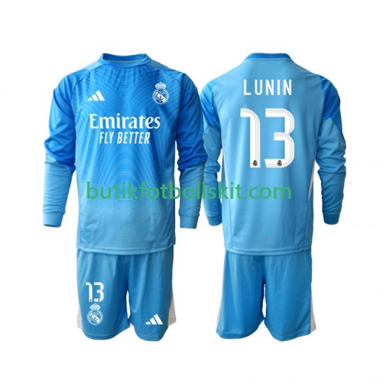 Real Madrid Andriy Lunin 13 Målvakt Barn Hemma Matchtröja 2025/26 Långärmad