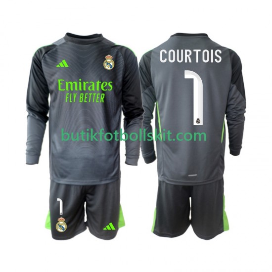 Real Madrid Thibaut Courtois 1 Barn Tredje Matchtröja 2025/26 Långärmad