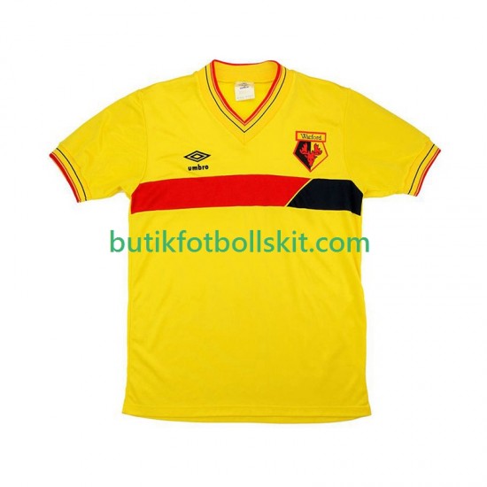 Watford 1985 Retro Män Hemma Matchtröja Kortärmad