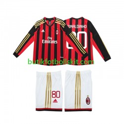 AC Milan RONALDINHO 80 2013 2014 Retro Barn Hemma Matchtröja Långärmad