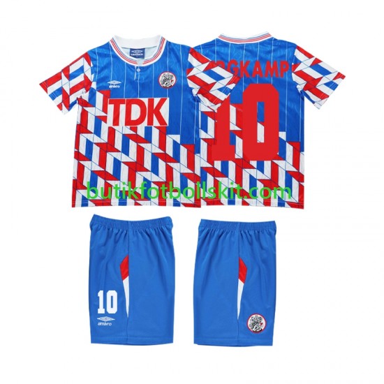 AFC Ajax BERGKAMP 10 1989 1990 Retro Barn Borta Matchtröja Långärmad