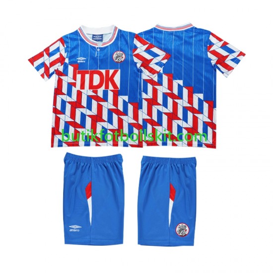 AFC Ajax 1989 1990 Retro Barn Borta Matchtröja Långärmad