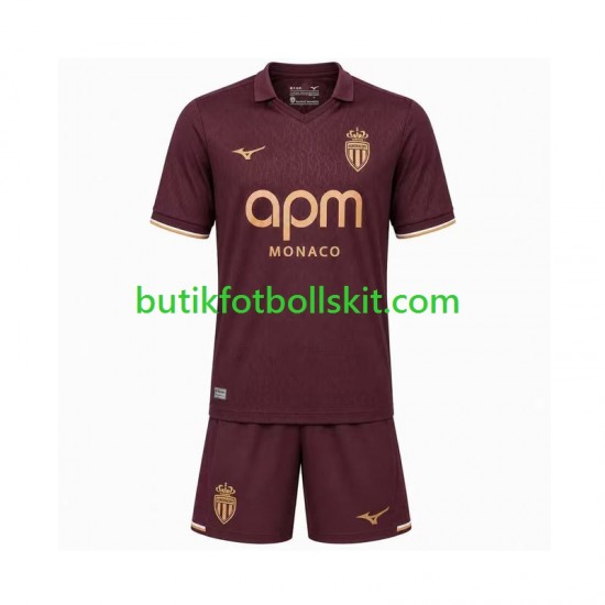 AS Monaco Barn Borta Matchtröja 2026/27 Kortärmad