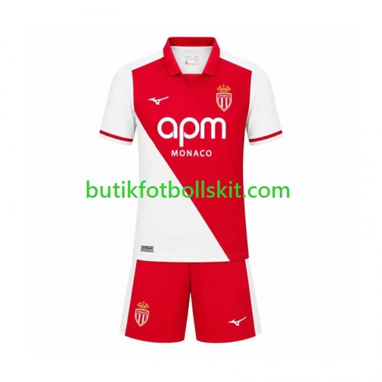 AS Monaco Barn Hemma Matchtröja 2026/27 Kortärmad
