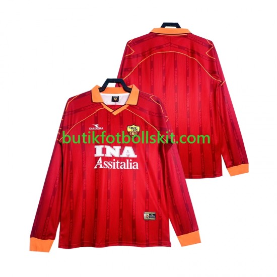AS Roma 2000 Retro Män Hemma Matchtröja 1999 Långärmad
