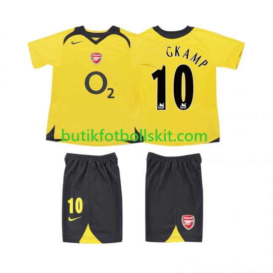 Arsenal BERGKAMP 10 2005 Retro Barn Borta Matchtröja 2006 Kortärmad