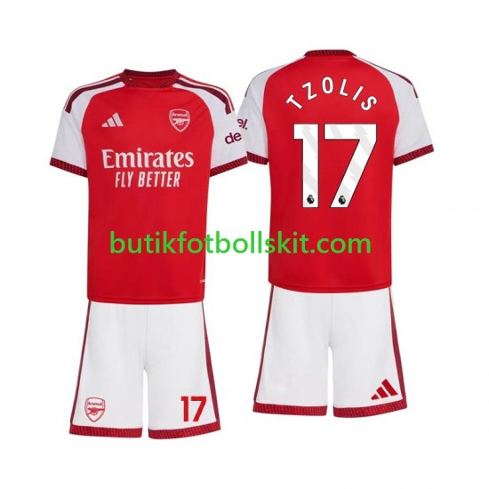 Arsenal Christos Tzolis 17 Barn Hemma Matchtröja 2026/27 Kortärmad