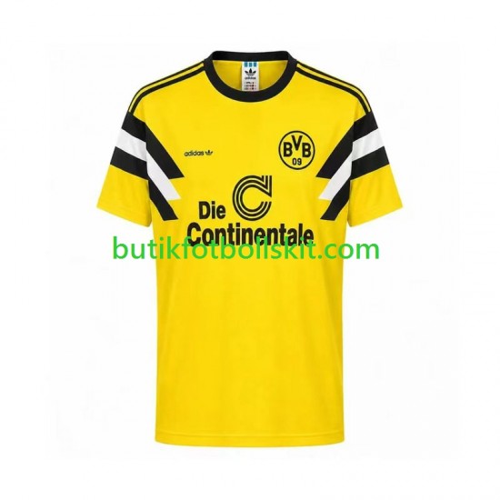 Borussia Dortmund 1989 Retro Män Hemma Matchtröja Kortärmad