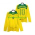 Brasilien RONALDINHO 10 Retro Män Hemma Matchtröja 2004 Långärmad