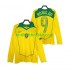 Brasilien RONALDO 9 Retro Män Hemma Matchtröja 2004 Långärmad