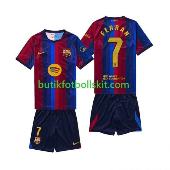FC Barcelona Ferran Torres 7 Barn Hemma Matchtröja 2026/27 Kortärmad