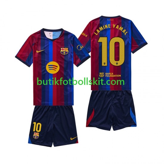 FC Barcelona Lamine Yamal 10 Barn Hemma Matchtröja 2026/27 Kortärmad